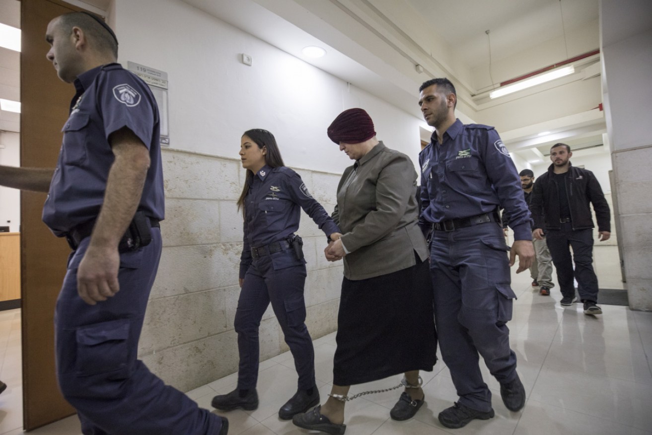 Ms Leifer is brought to Jerusalem District court. 