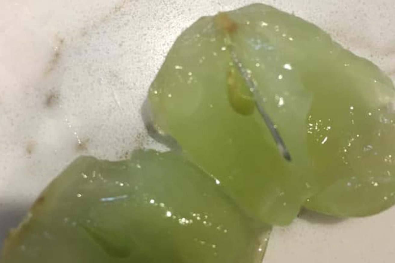 Shopper Chloe Shaw said she found needles in grapes bought from a Victorian Aldi.