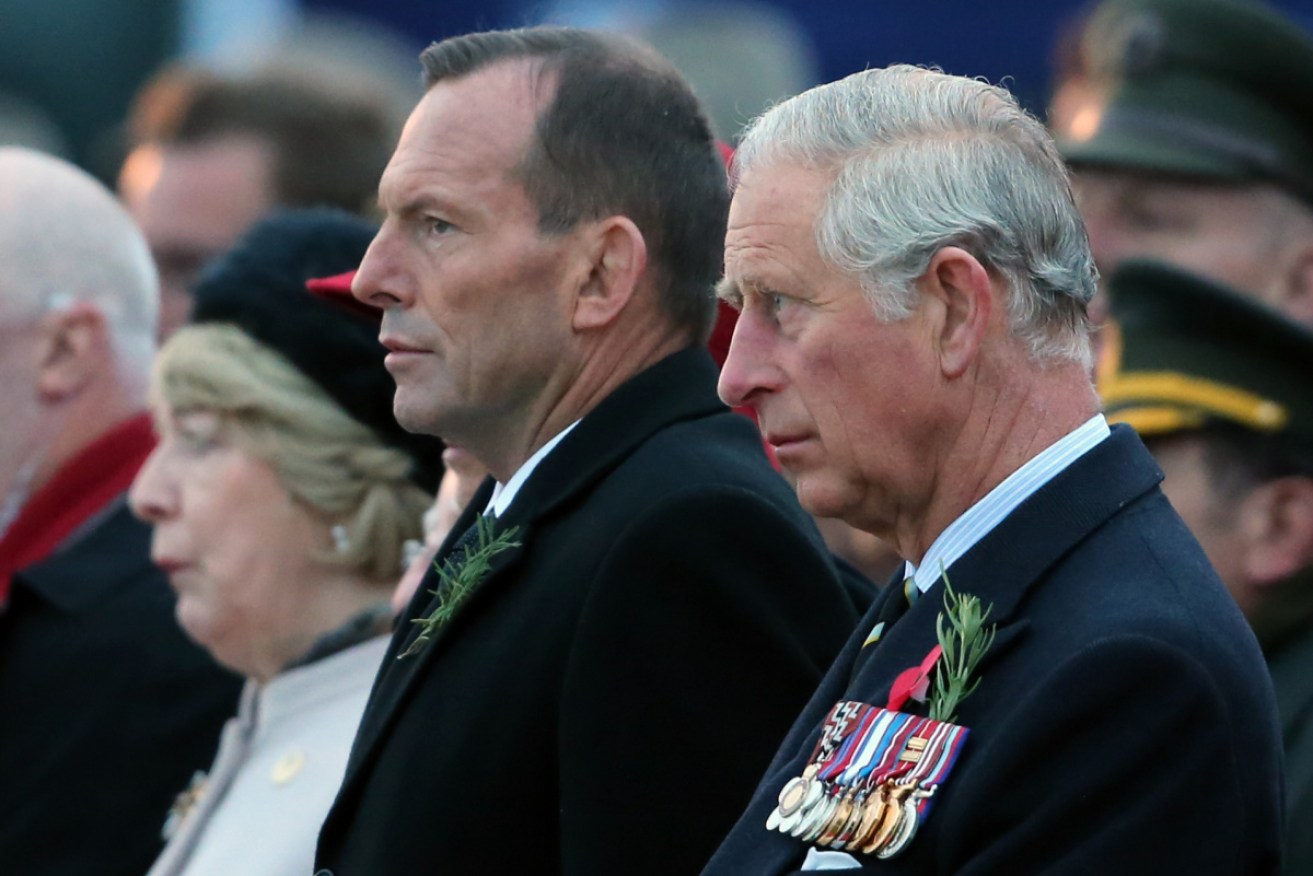 Then PM Tony Abbott with Prince Charles at Gallipoli in 2015.