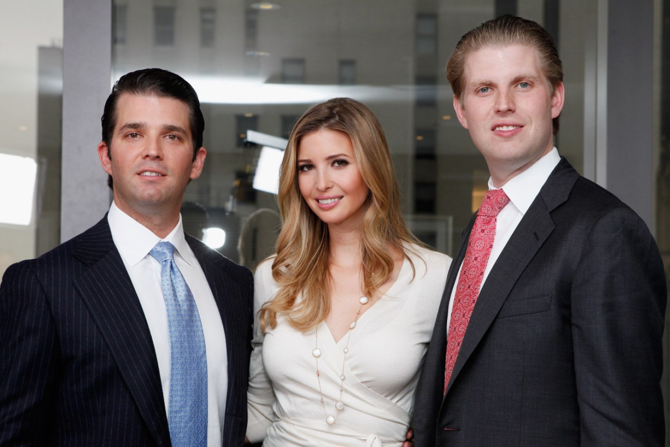 Donald Trump ,Jr., Ivanka Trump and Eric Trump. 
