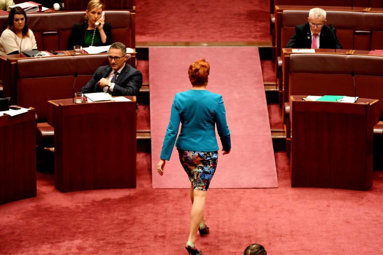 One Nation leader Pauline Hanson says she won't vote on "non-critical" legislation until the government gives in to her demands.