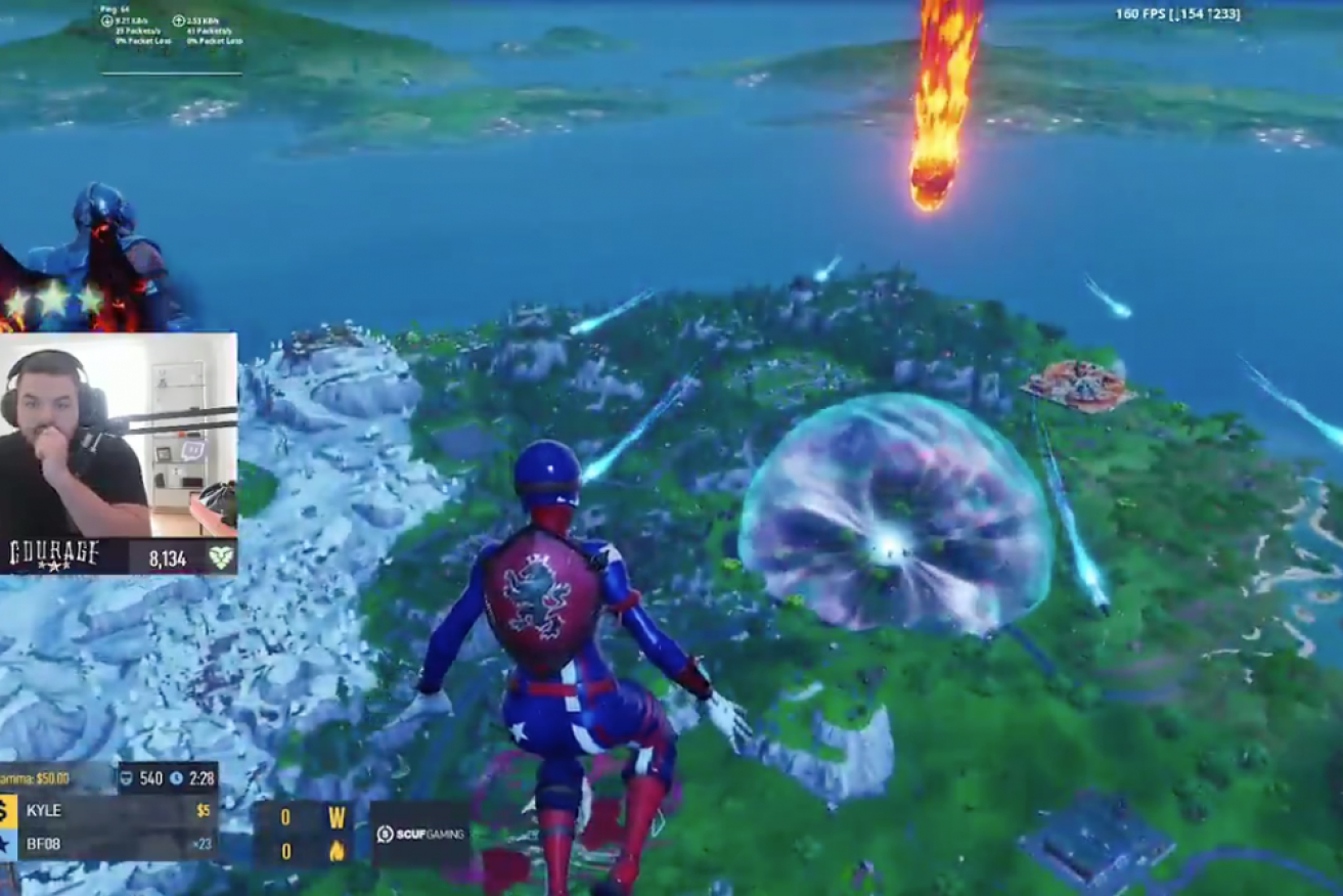 The massively popular shooting video game <i>Fortnite</i> was 'destroyed' by a catastrophic meteor. 