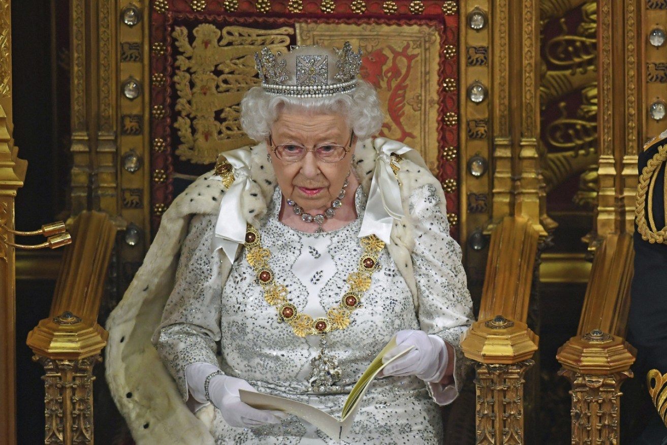 Queen Elizabeth II delivers the Queen's Speech at the official State Opening of Parliament in London in October 2019.