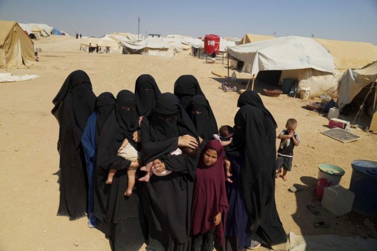 Australian women stranded in the al-Hawl camp in Syria. <i>Photo: ABC Four Corners</i>