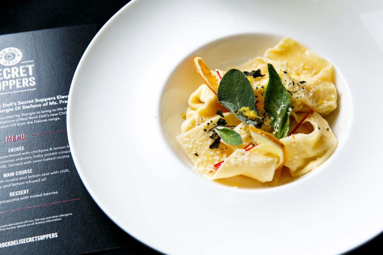 Giorgio Distefano's chilli butter tortellini was a highlight of Red Rock Deli's secret suppers series. 