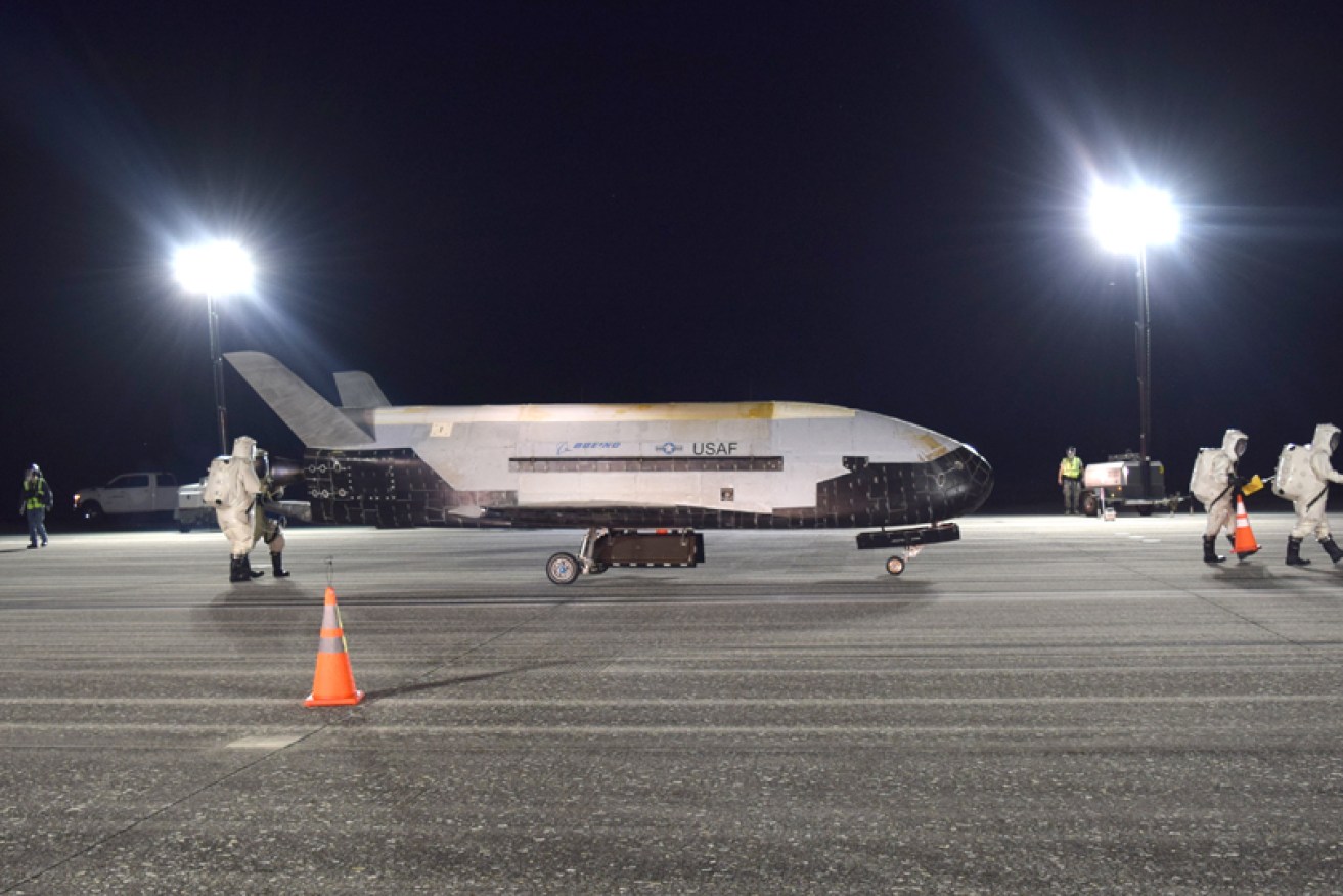 The secretive flight landed in Florida early on Sunday – after more than two years in orbit.