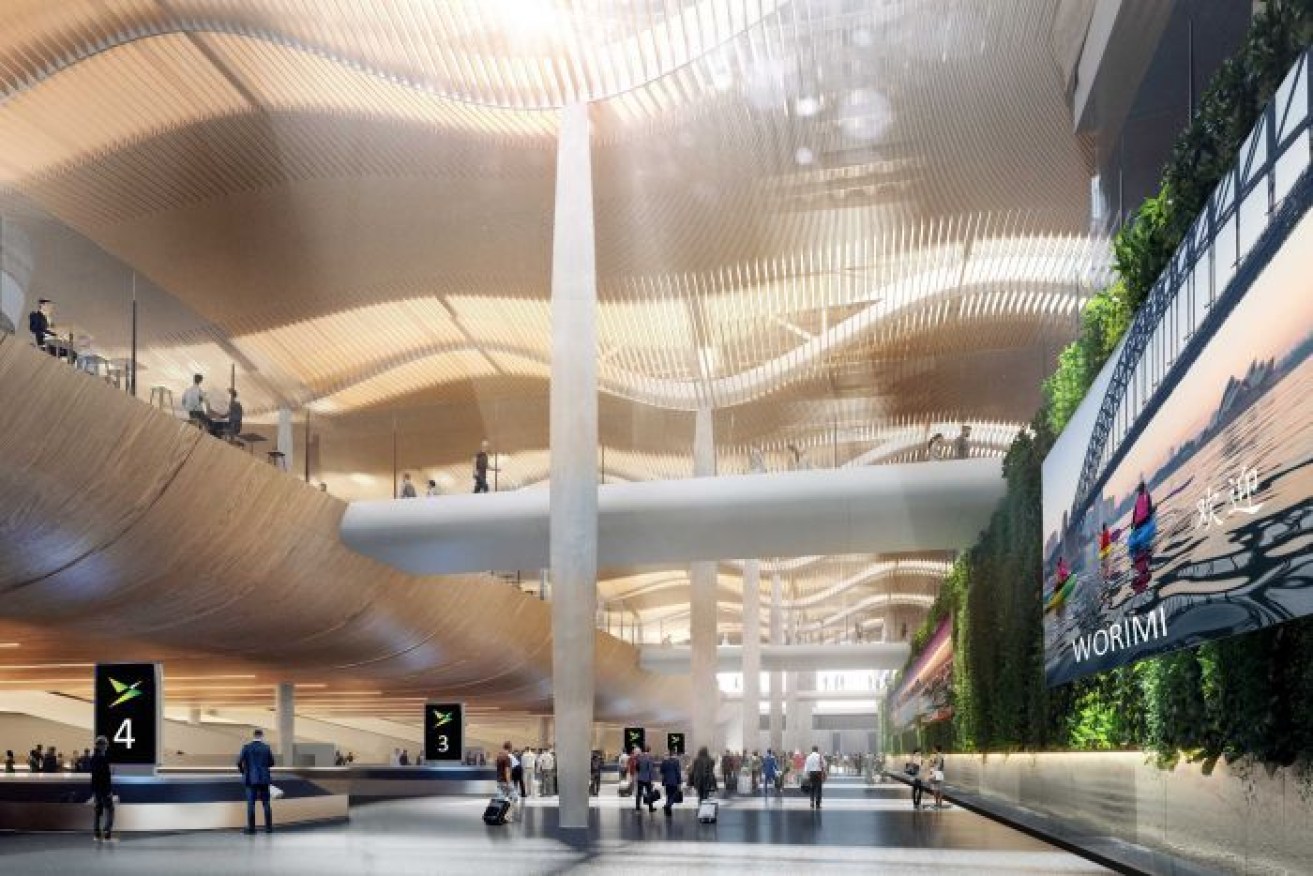 An artist's impression of the new airport terminal.