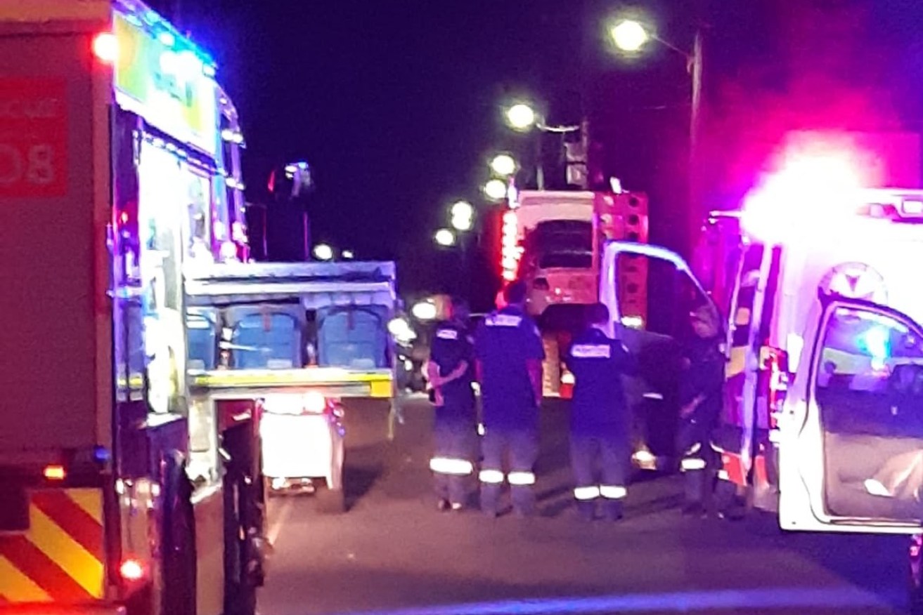 A 57-year-old man is dead after a hydraulic ramp fell on him while he was unloading vehicles from a truck in Sydney's southwest.