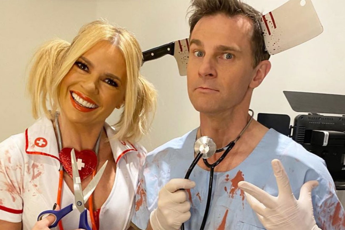 Sonia Kruger and David Campbell have Halloween fun on <i>Today Extra</i> on October 31.