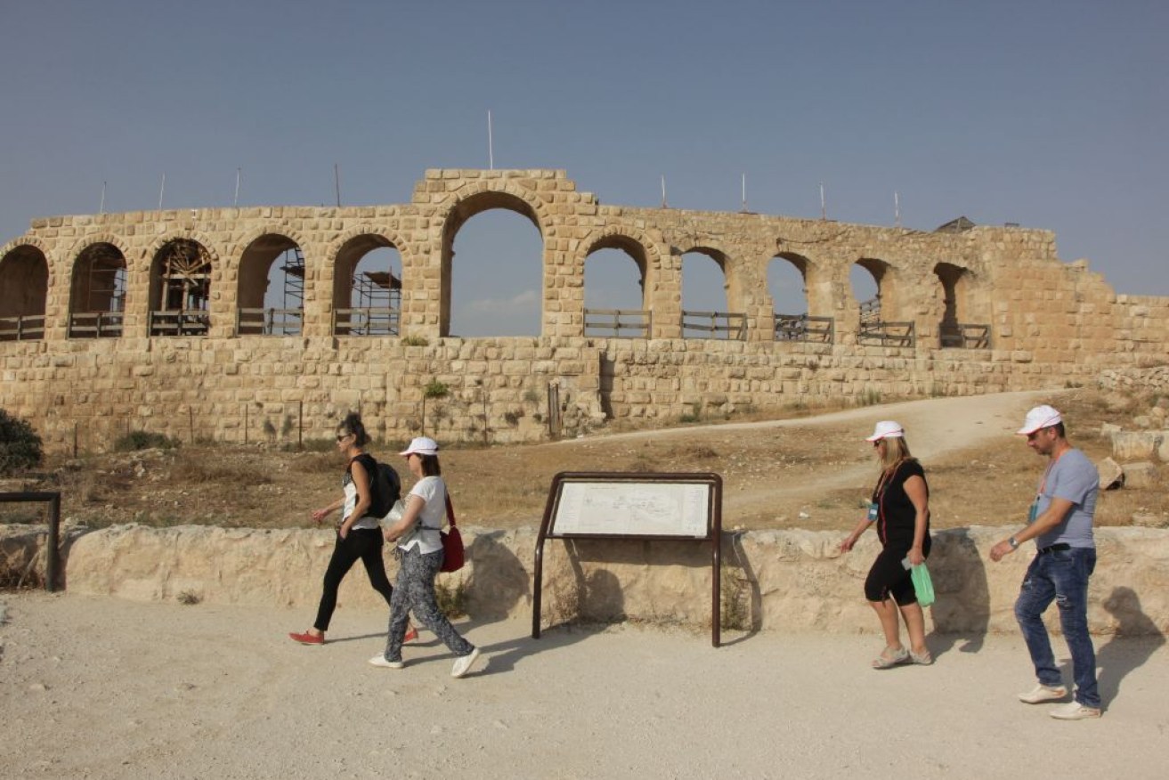 Tourists have been stabbed at the ancient Roman city of Jerash, a popular attraction 50 kms north of Jordan's  capital Amman.
