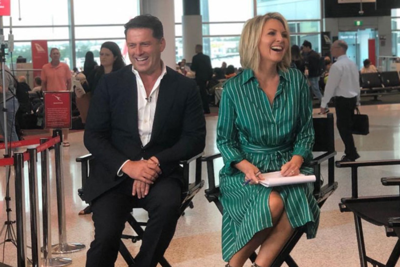 Karl Stefanovic and co-host Georgie Gardner on <i>Today</i> in November 2018, a month before his departure.