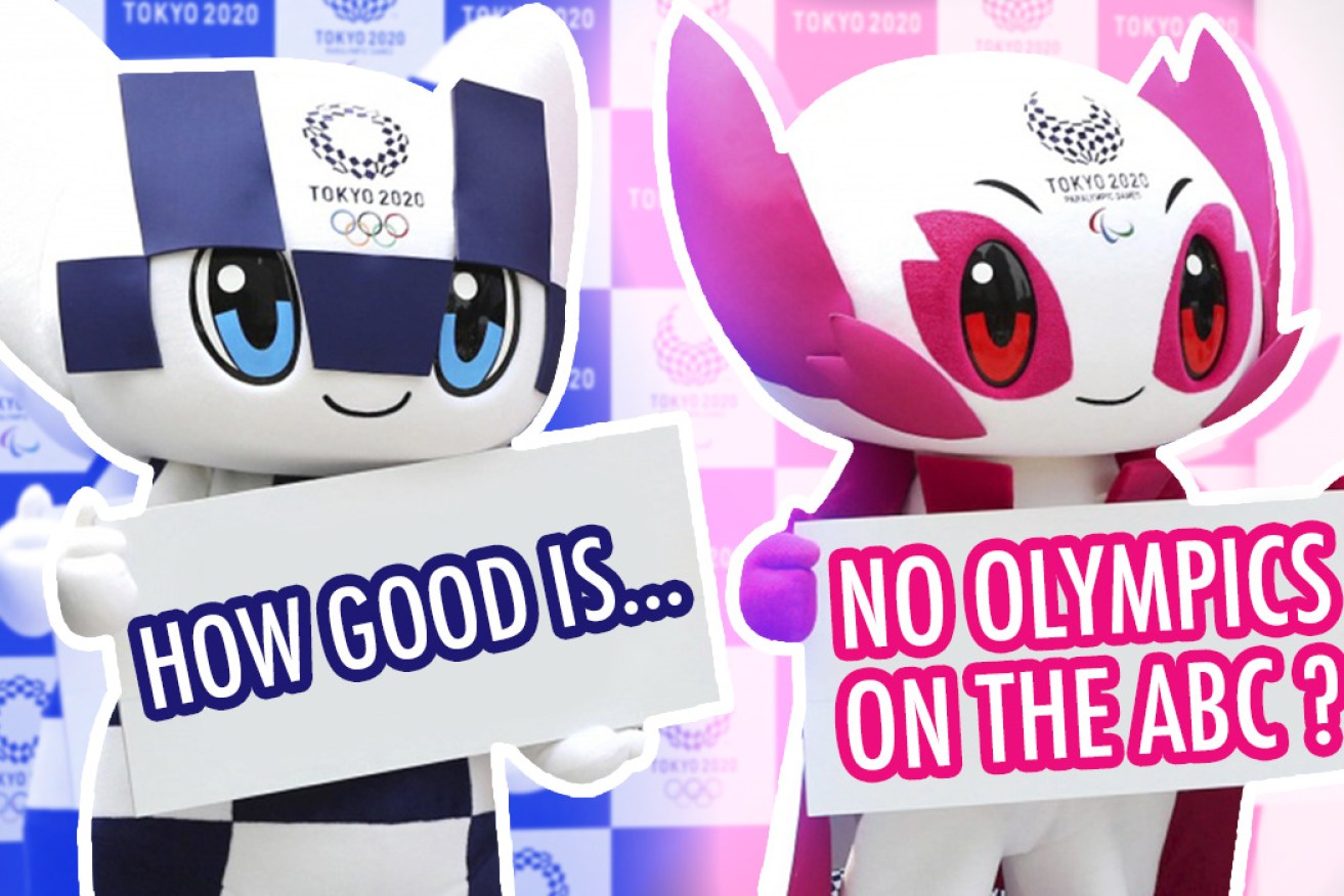 The Olympic mascots. 