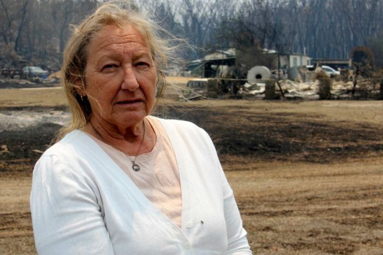 Linda Birch sheltered in a shed with six other people as fire swept through the town of Torrington.