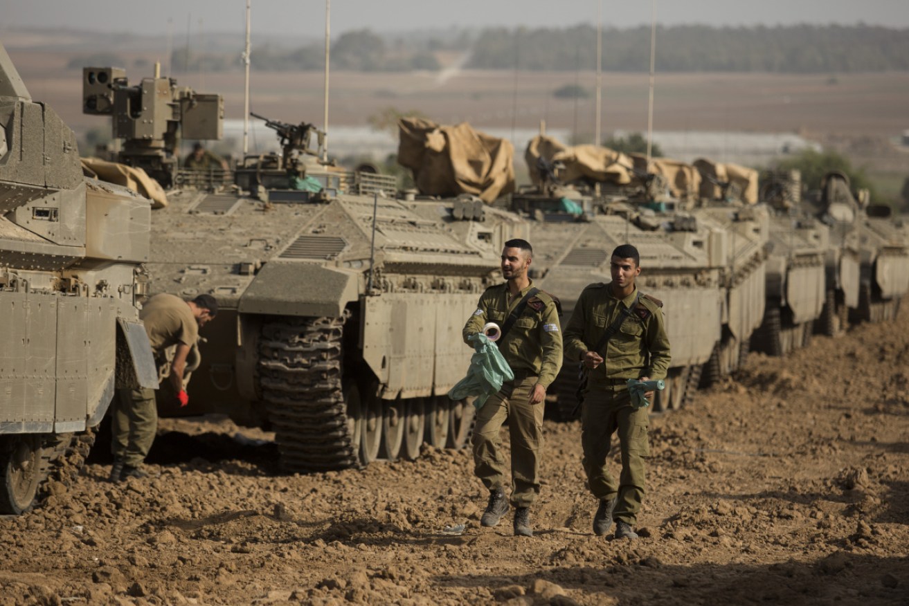 Israeli soldiers near the border with Gaza, where tensions have risen since the killing of Baha Abu Al-Ata.