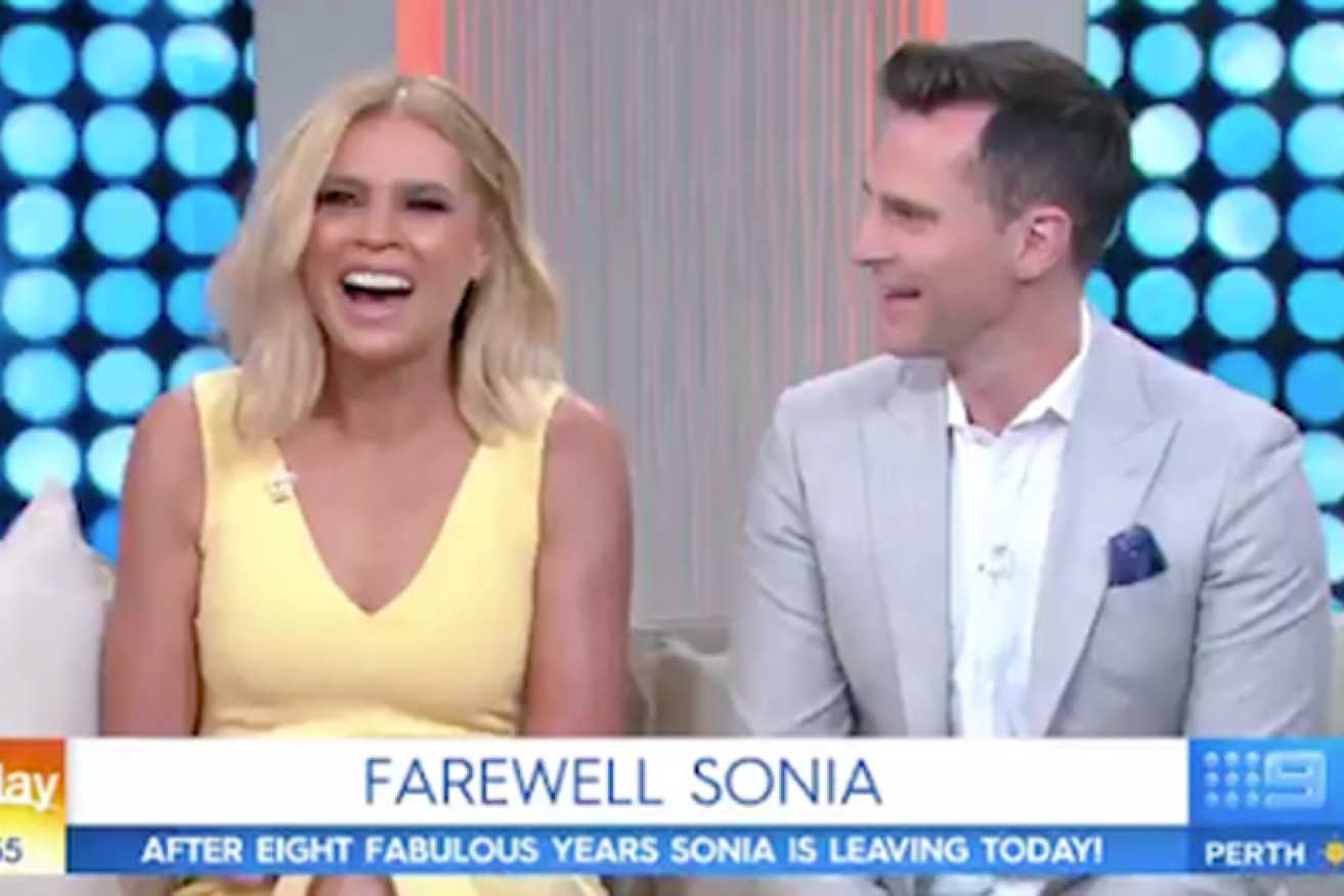 Sonia Kruger says her goodbyes to David Campbell in a fulsome segment on <i>Today</i> on November 15.