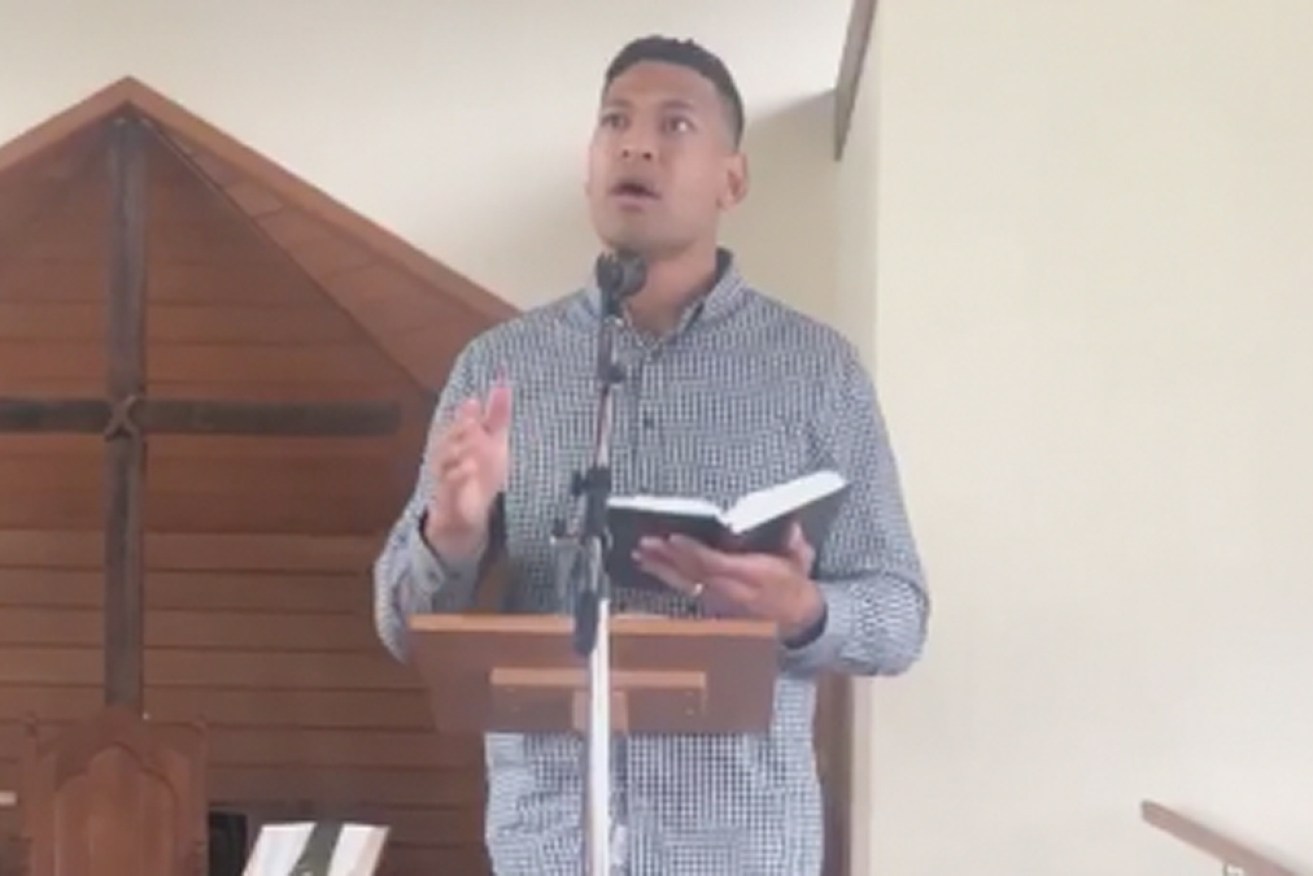 Israel Folau has linked the bushfires to God's judgment in a recent sermon 
