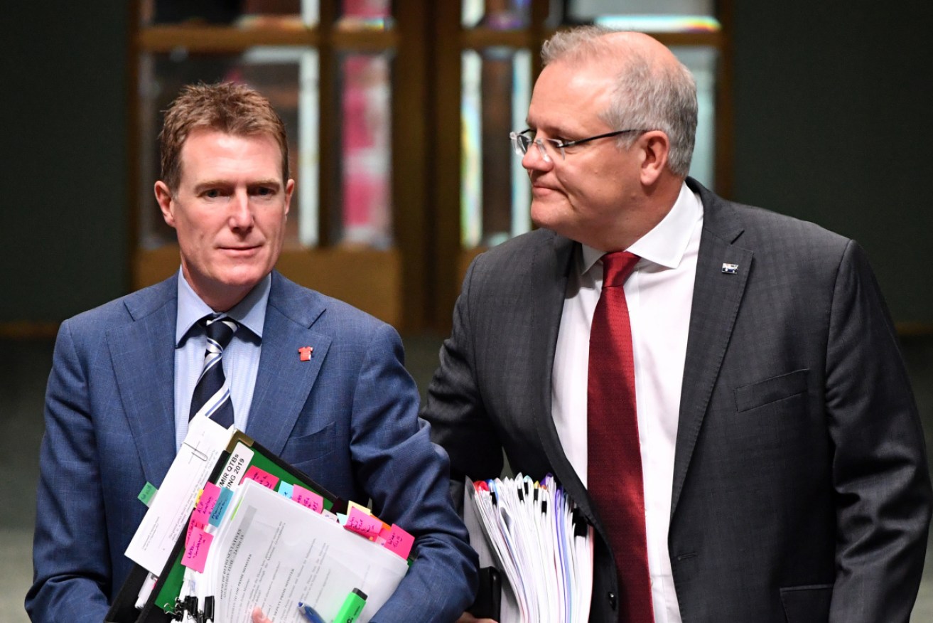 Attorney-General Christian Porter with PM Scott Morrison in October.