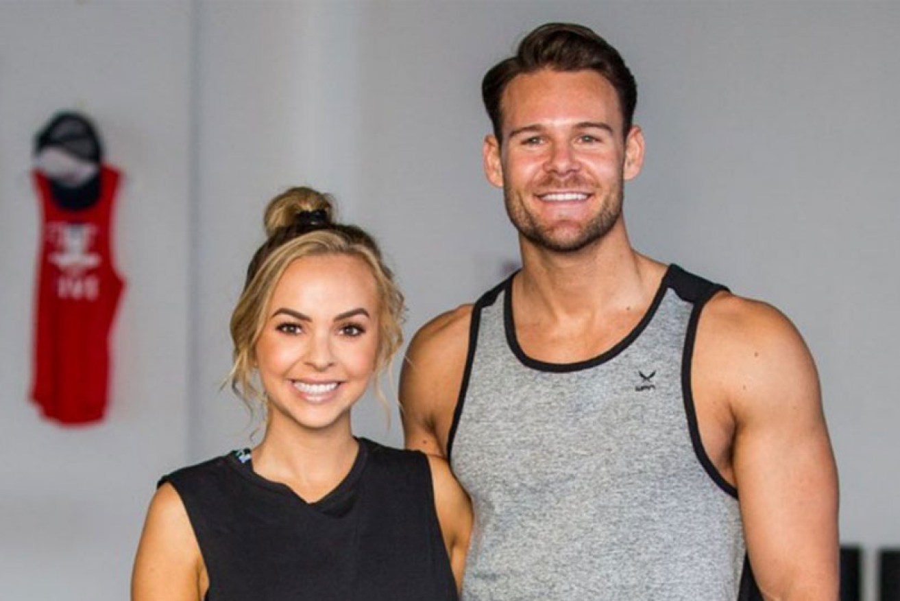 Angie Kent and Carlin Sterritt work out together on <i>The Bachelorette.</i>