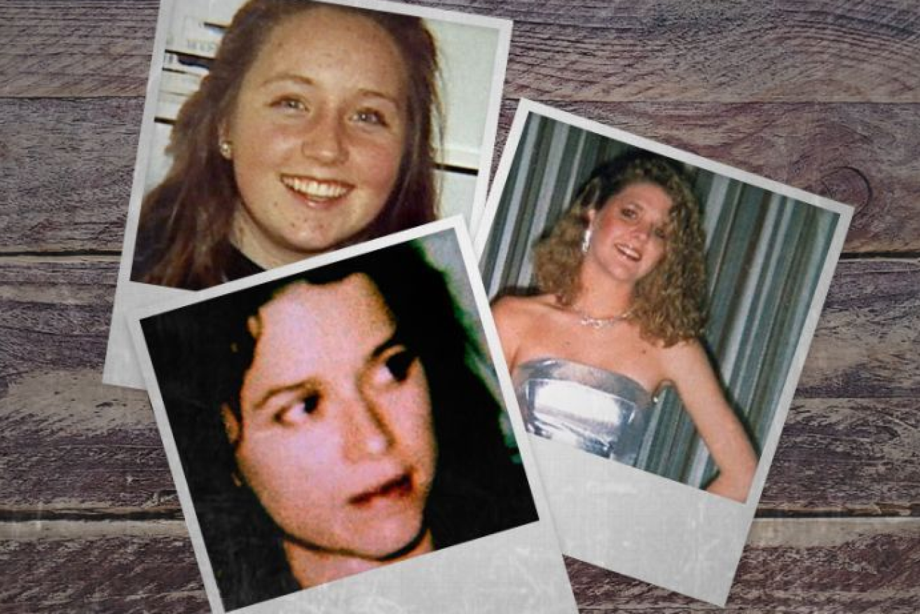 Sarah Spiers, Jane Rimmer and Ciara Glennon (left to right) all disappeared from Claremont.