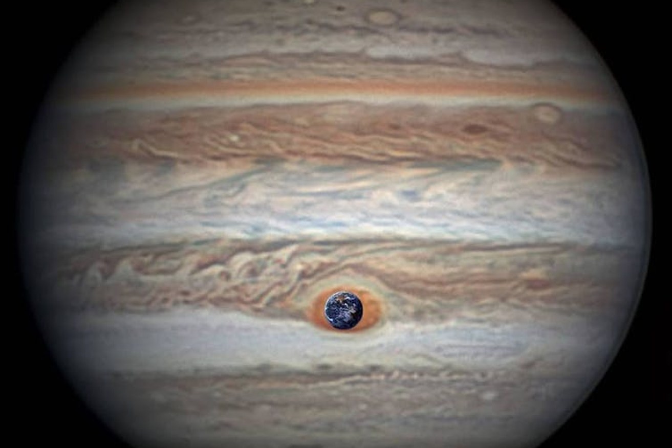 Jupiter’s Great Red Spot is 1.3 times as wide as Earth.