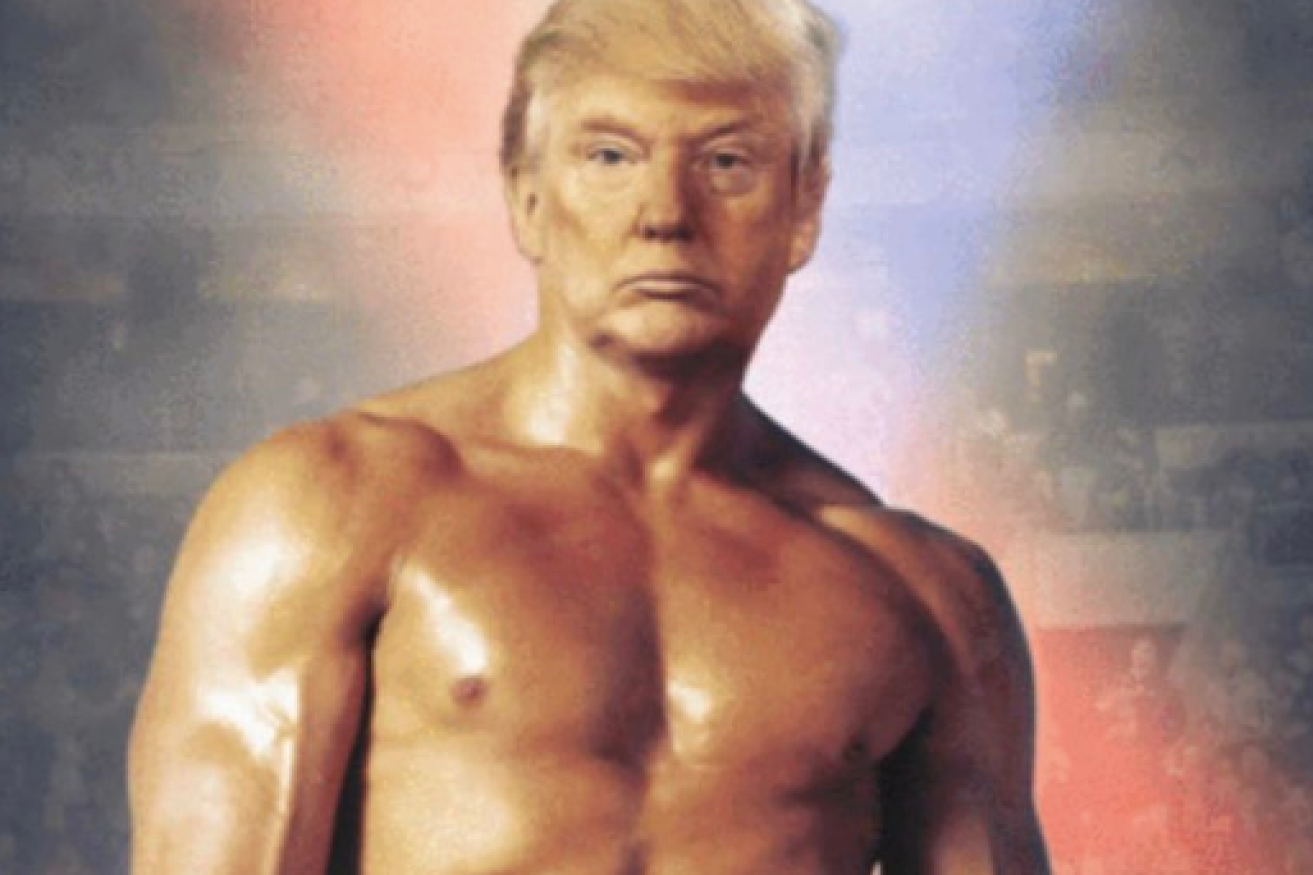 Donald Trump has recieved more than 200,000 likes so far for a fake photo of himself as Rocky.