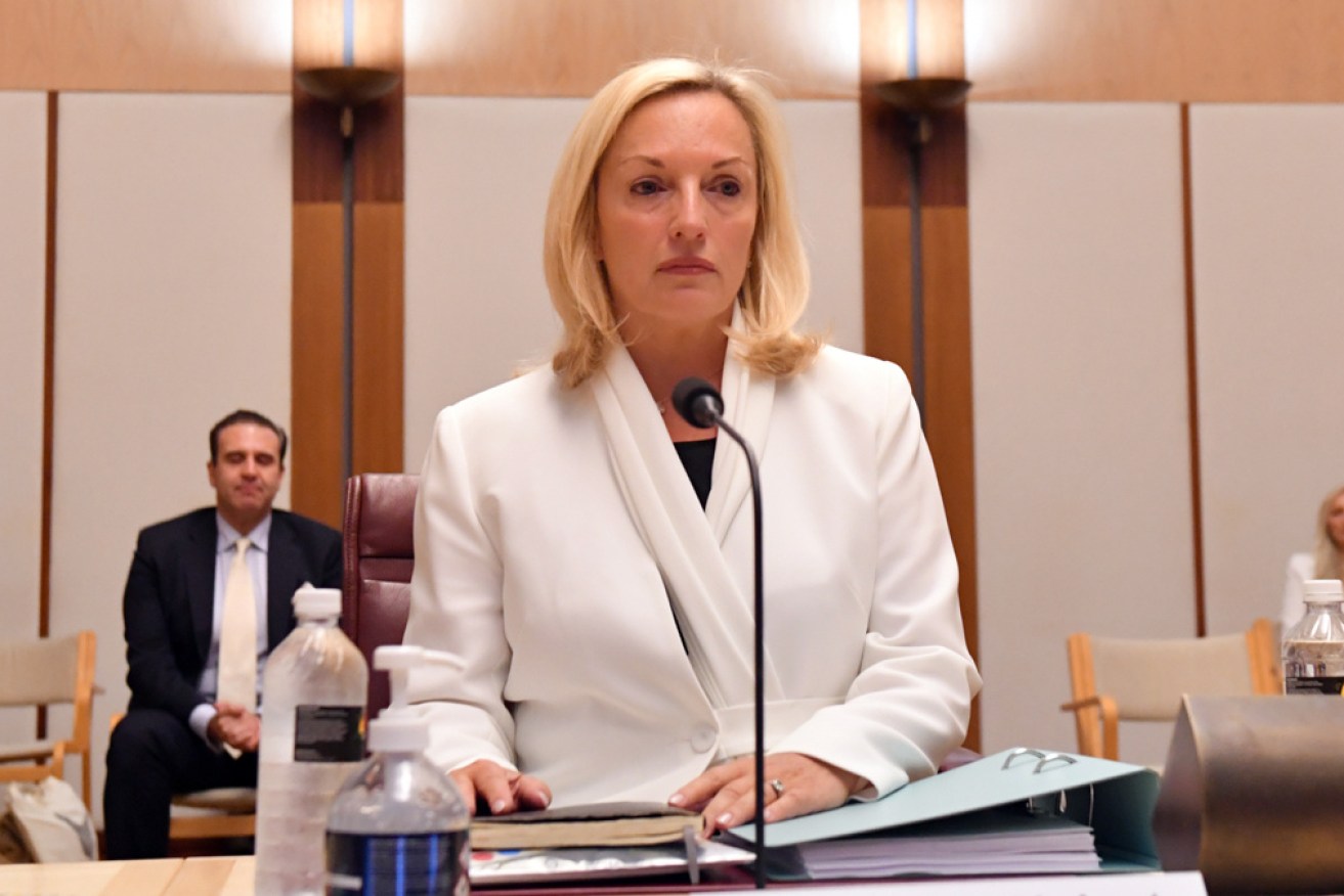 Christine Holgate at the Senate inquiry in April.