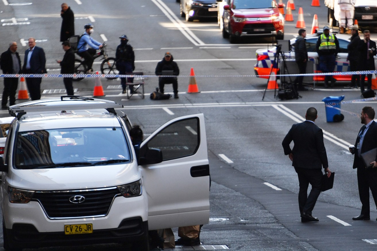 Police were still examining the shooting scene on Friday afternoon.