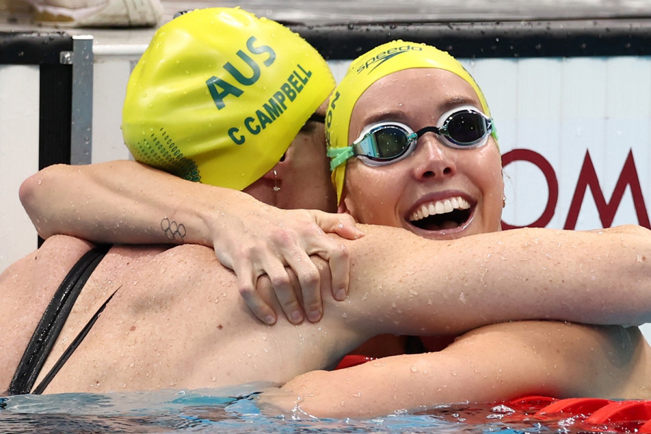 Australia won gold and bronze in the 100-metre freestyle final.