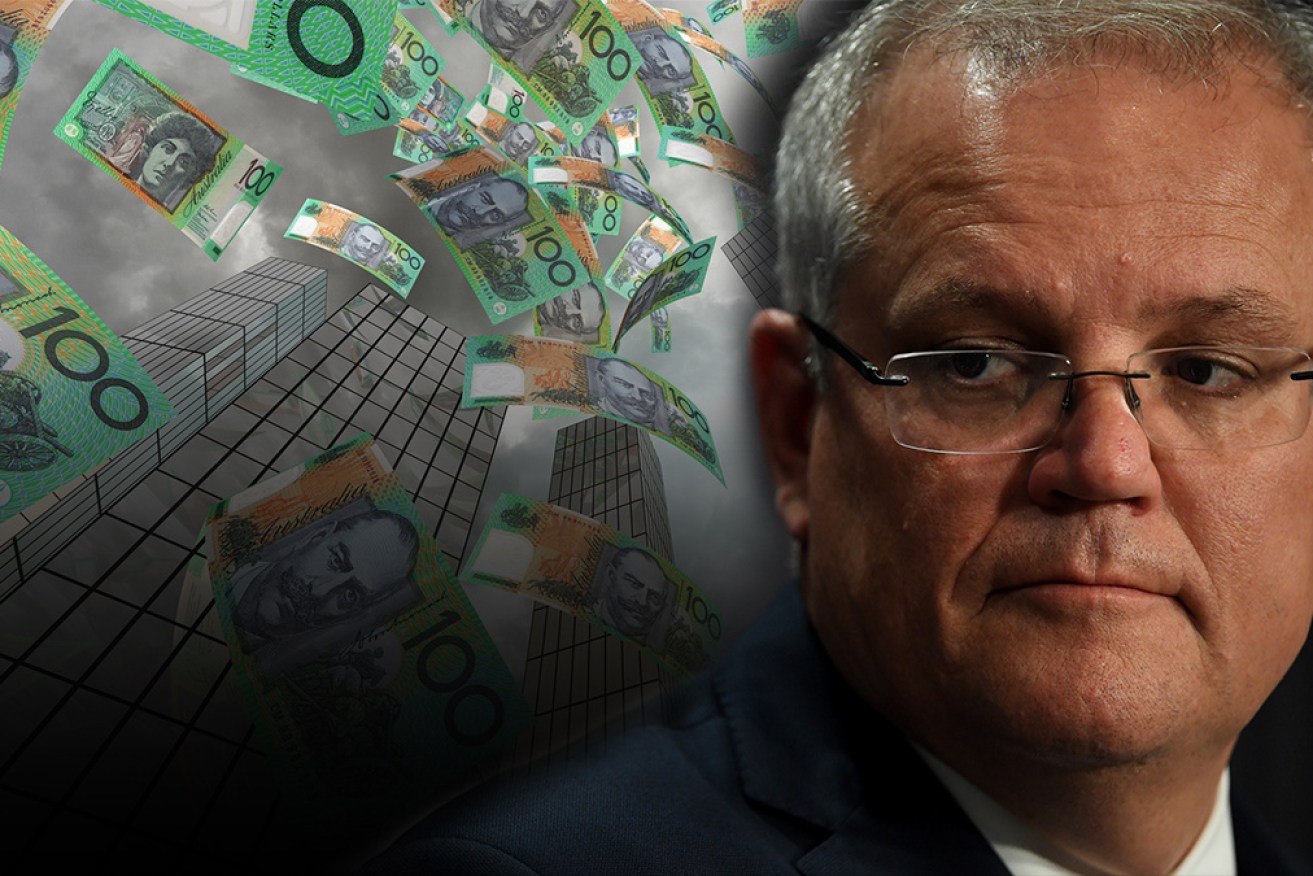 The cash splash will wipe out Mr Morrison's treasured surplus this financial year.