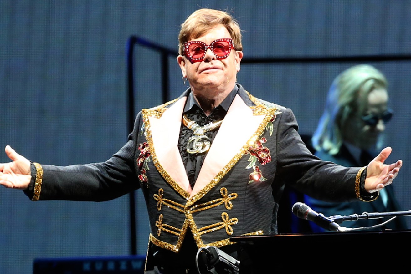 Elton John performs during his first Perth concert on November 30.