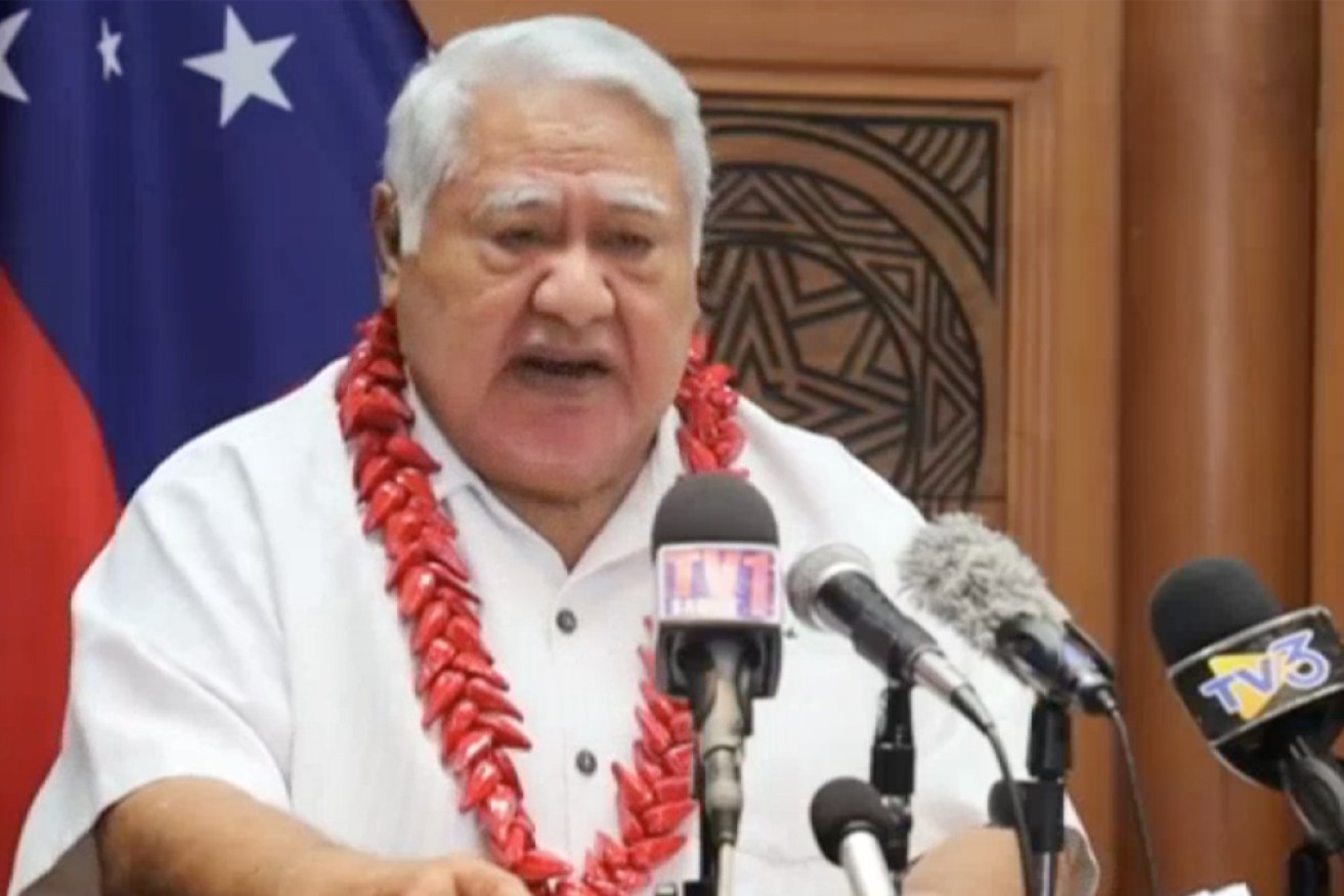 Samoan Prime Minister Tuilaepa Aiono Sailele Malielegaoi announced the shutdown. Photo: ABC/Samoan Observer