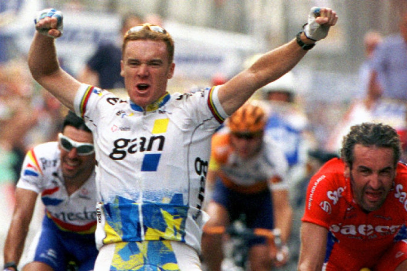 Stuart O'Grady wins the 14th stage of the Tour de France in 1998. He says he dosed himself with EPO before the race.