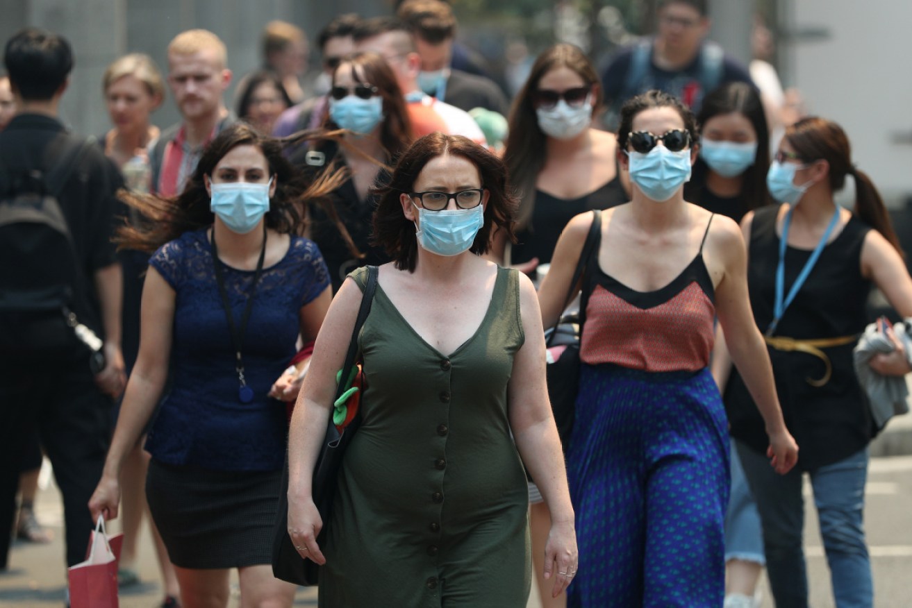 Victorians wore face masks in December to try to alleviate the impacts of the bushfire smoke. 