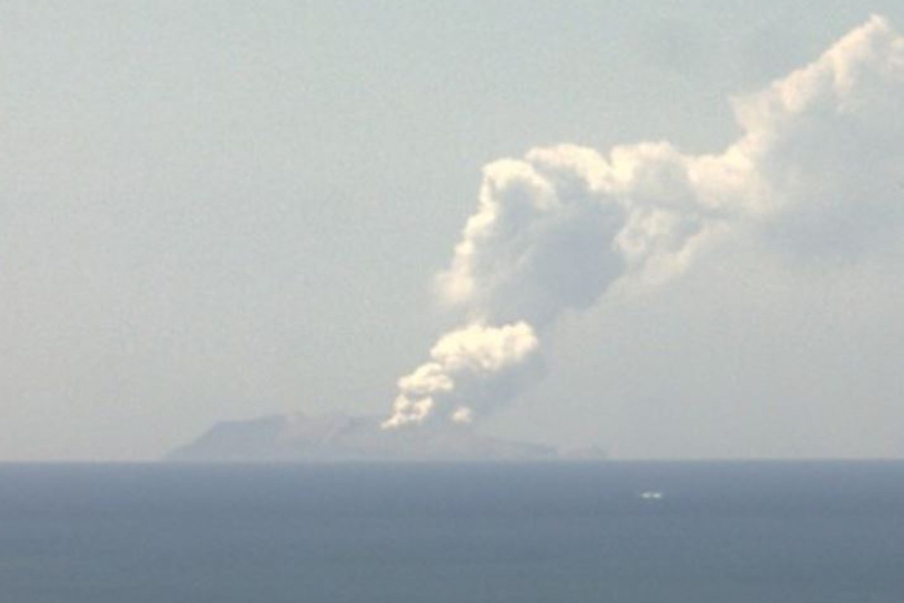 The eruption began shortly after 2pm (AEDT) on Monday.