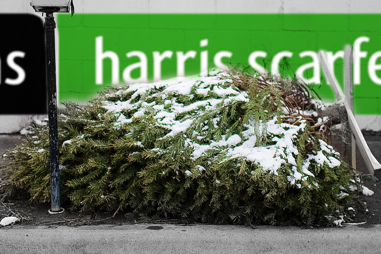 Harris Scarfe has fallen into receivership as rival retailers stare down a grim Christmas period.