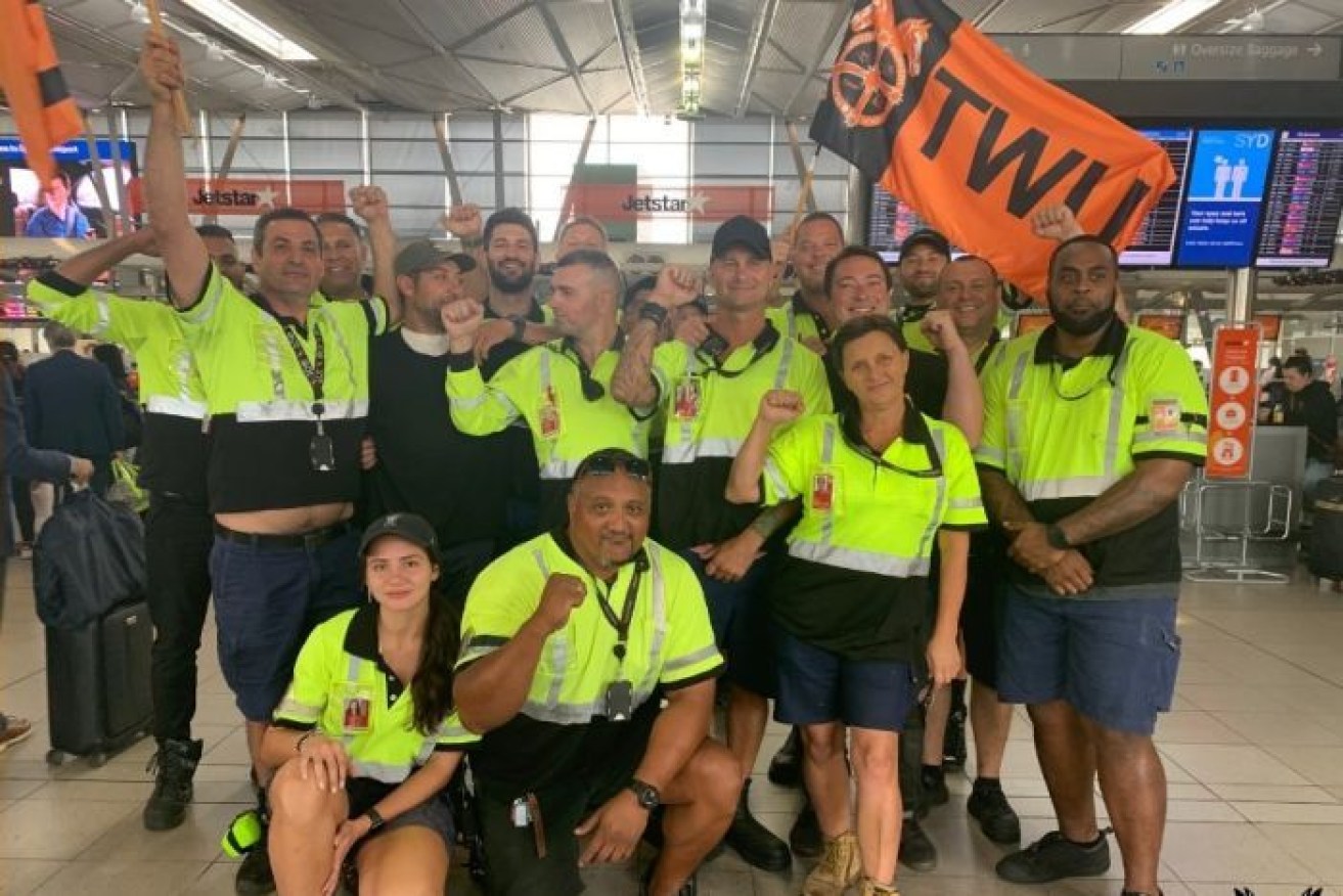 Jetstar ground crew and baggage handlers are striking on Friday.