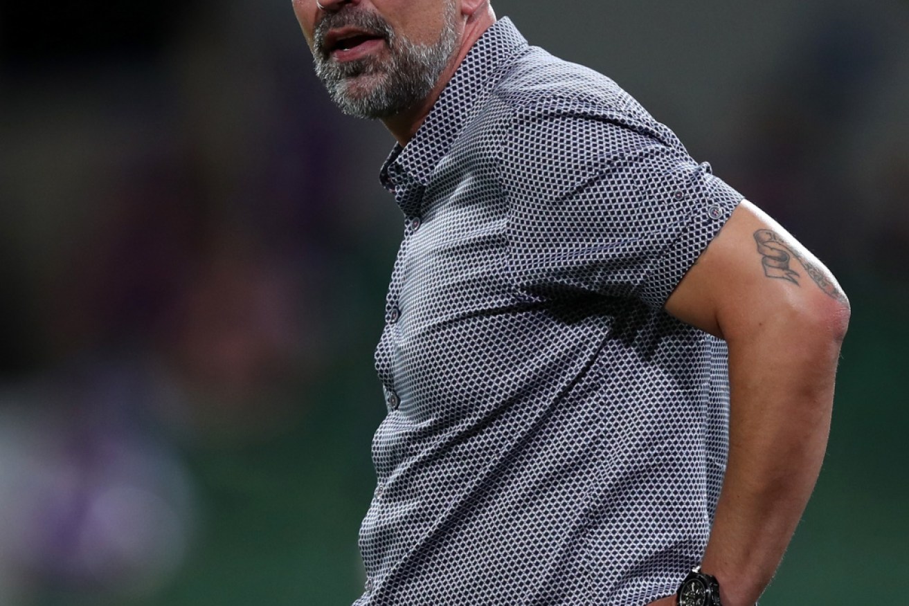 Markus Babbel during the match against Perth Glory. 