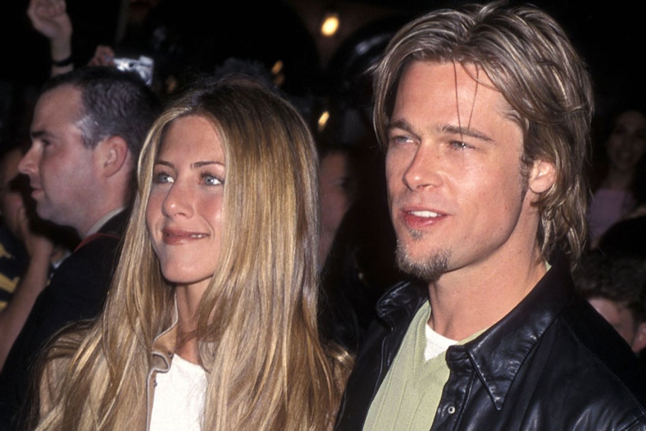 Jennifer Aniston and Brad Pitt at the March 2000 Los Angeles premiere of <i>Erin Brockovich.</i>