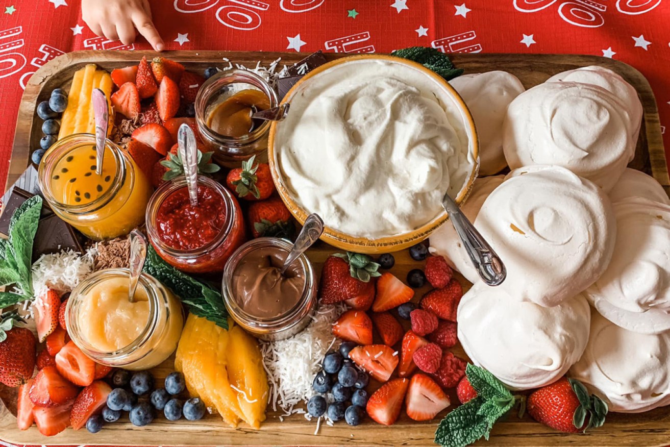 The pavlova grazing platter is the sweet tooth's answer to the cheese board.