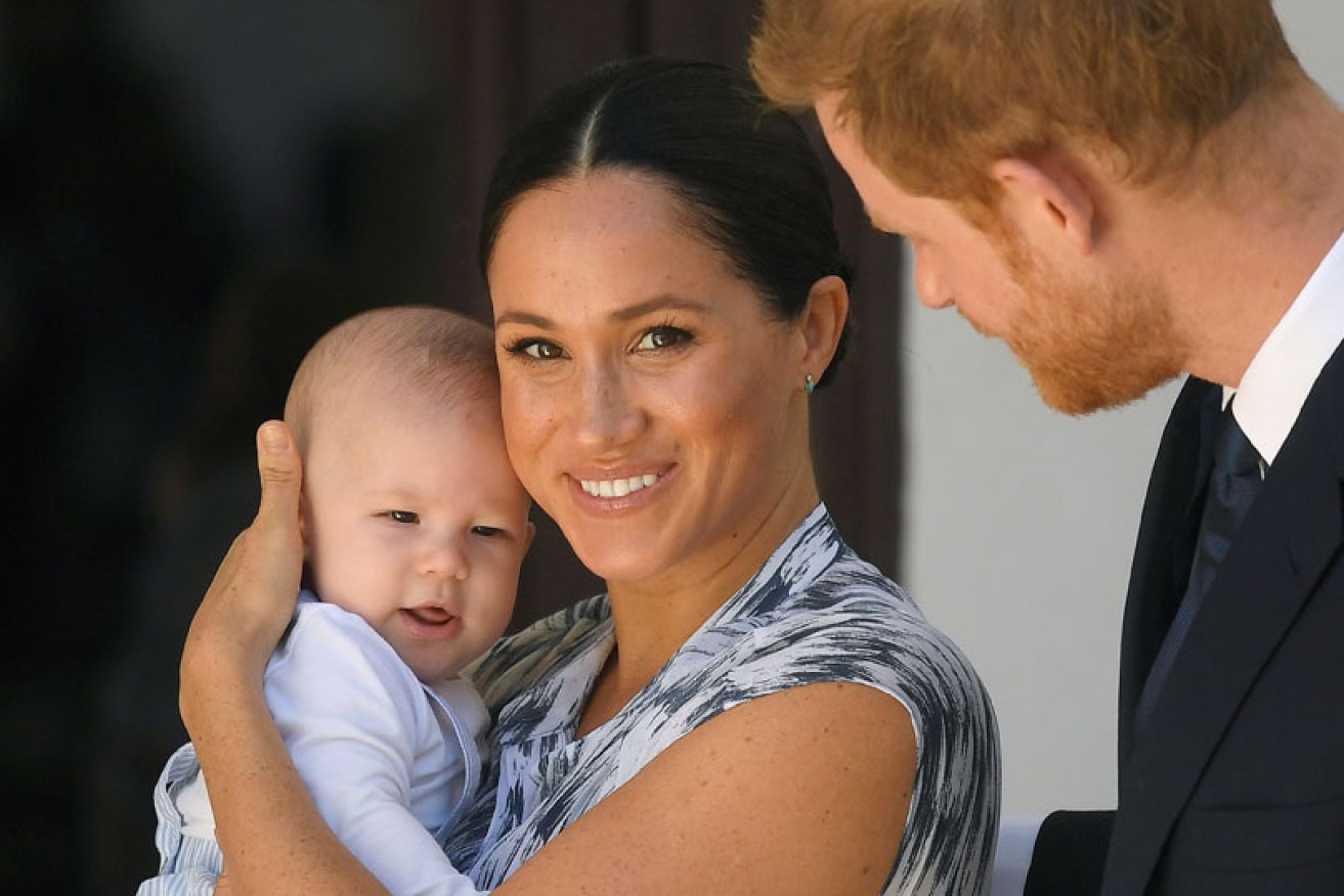 Meghan and Harry with baby son Archie in South Africa in 2019.