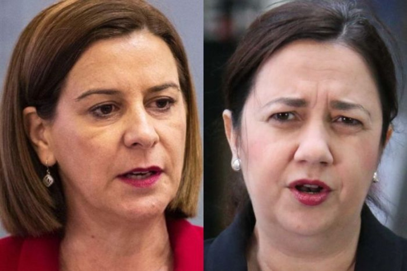 Qld opposition leader Deb Frecklington (left) is trailing Premier Annastacia Palaszczuk in Queensland. <i>Photo: ABC</i>
