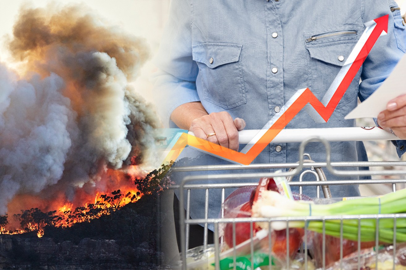 The bushfire crisis will lead to higher food prices.