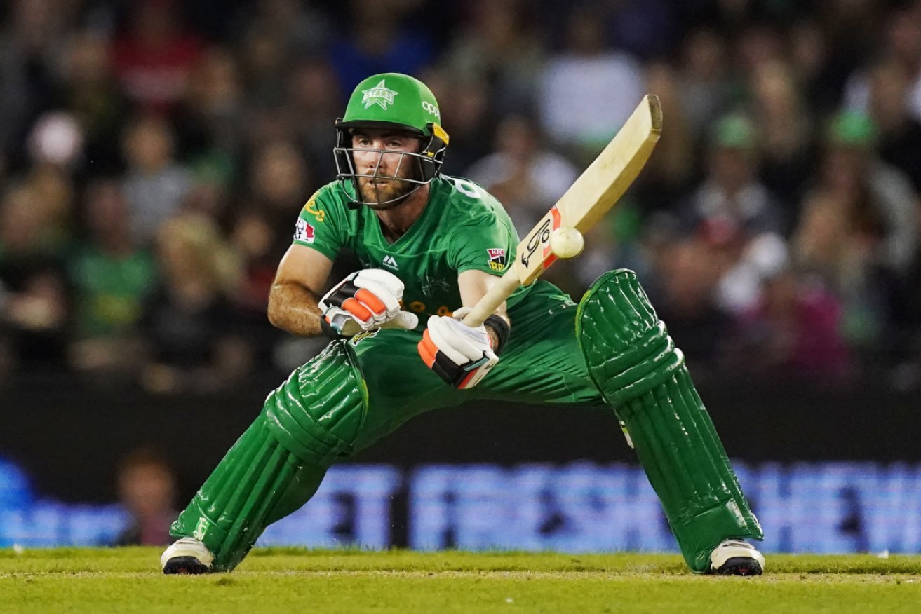 The key man: Glenn Maxwell on the attack.