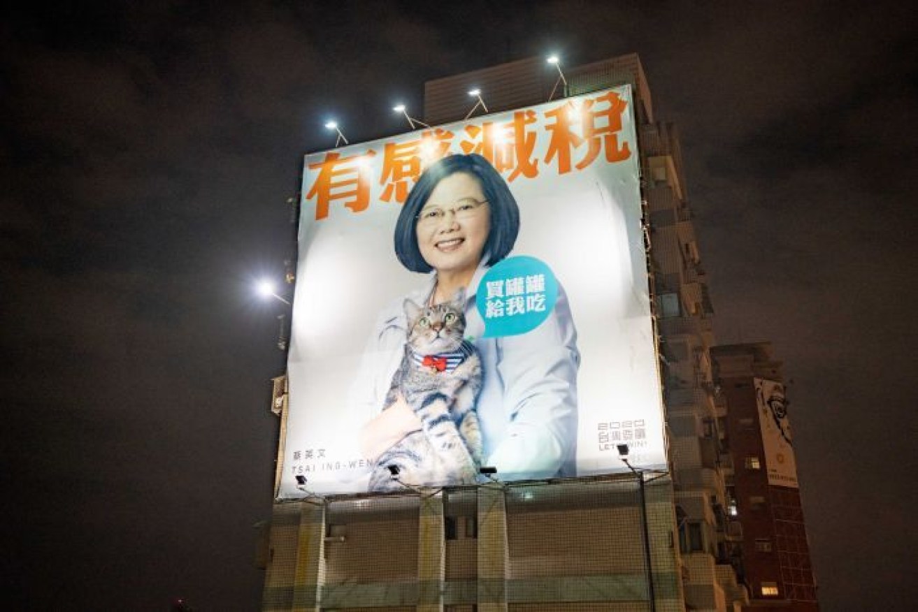 Tsai Ing-wen put her cat front and centre of her campaign. 