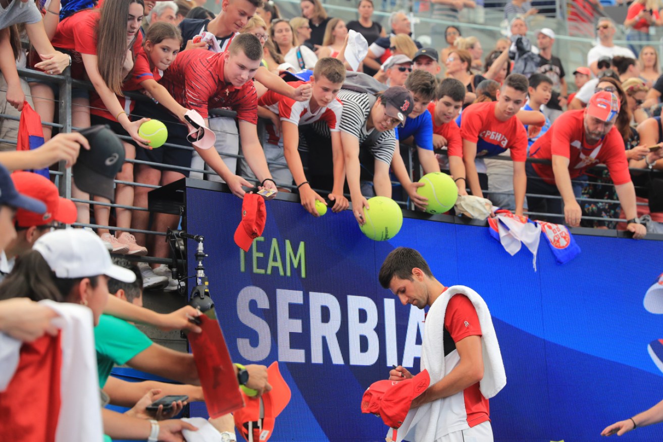 Novak Djokovic has been a big hit at the ATP Cup.