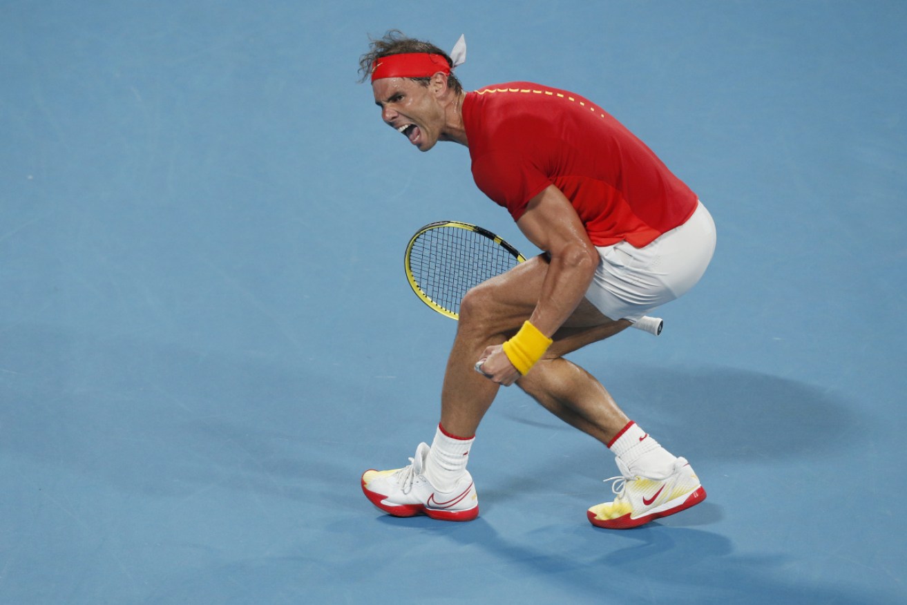 Spain's Rafael Nadal had to fight to get on top of Australia's Alex de Minaur.