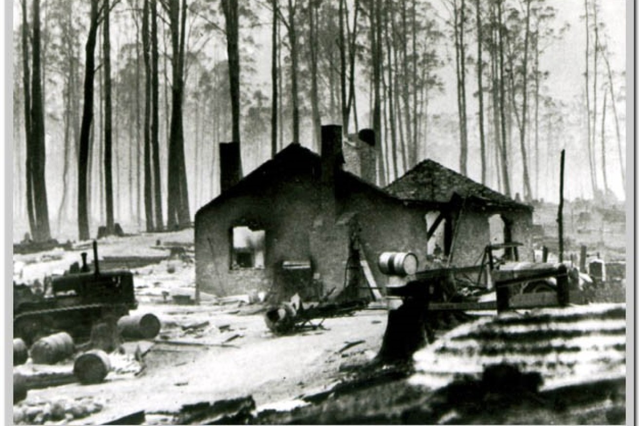 A house used for shelter in the town of Matlock during the Black Friday fires. 