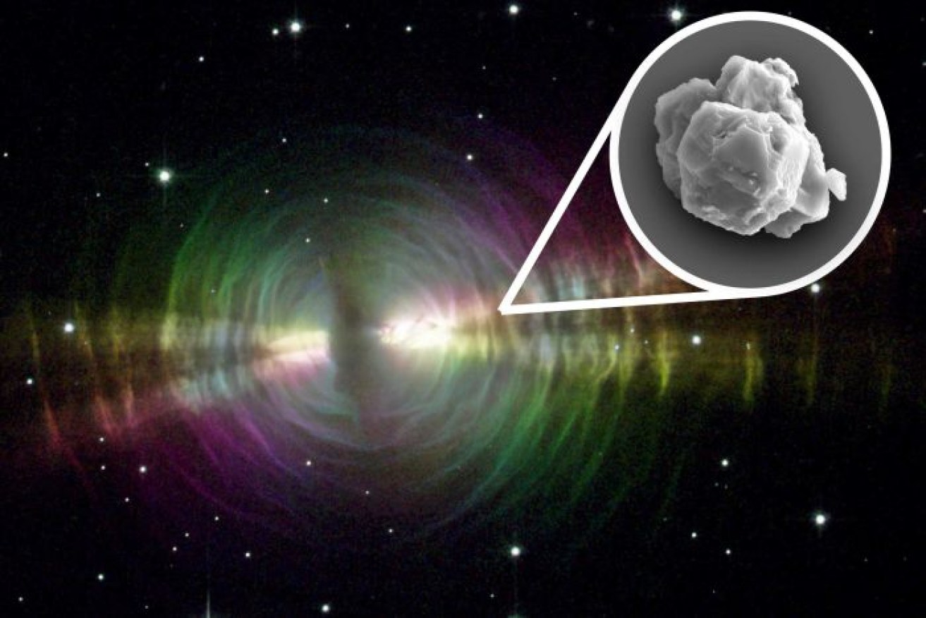 Pre-solar grains found in the Murchison meteorite may be from the clouds of dust and gas around ageing stars like the pictured Egg Nebula.