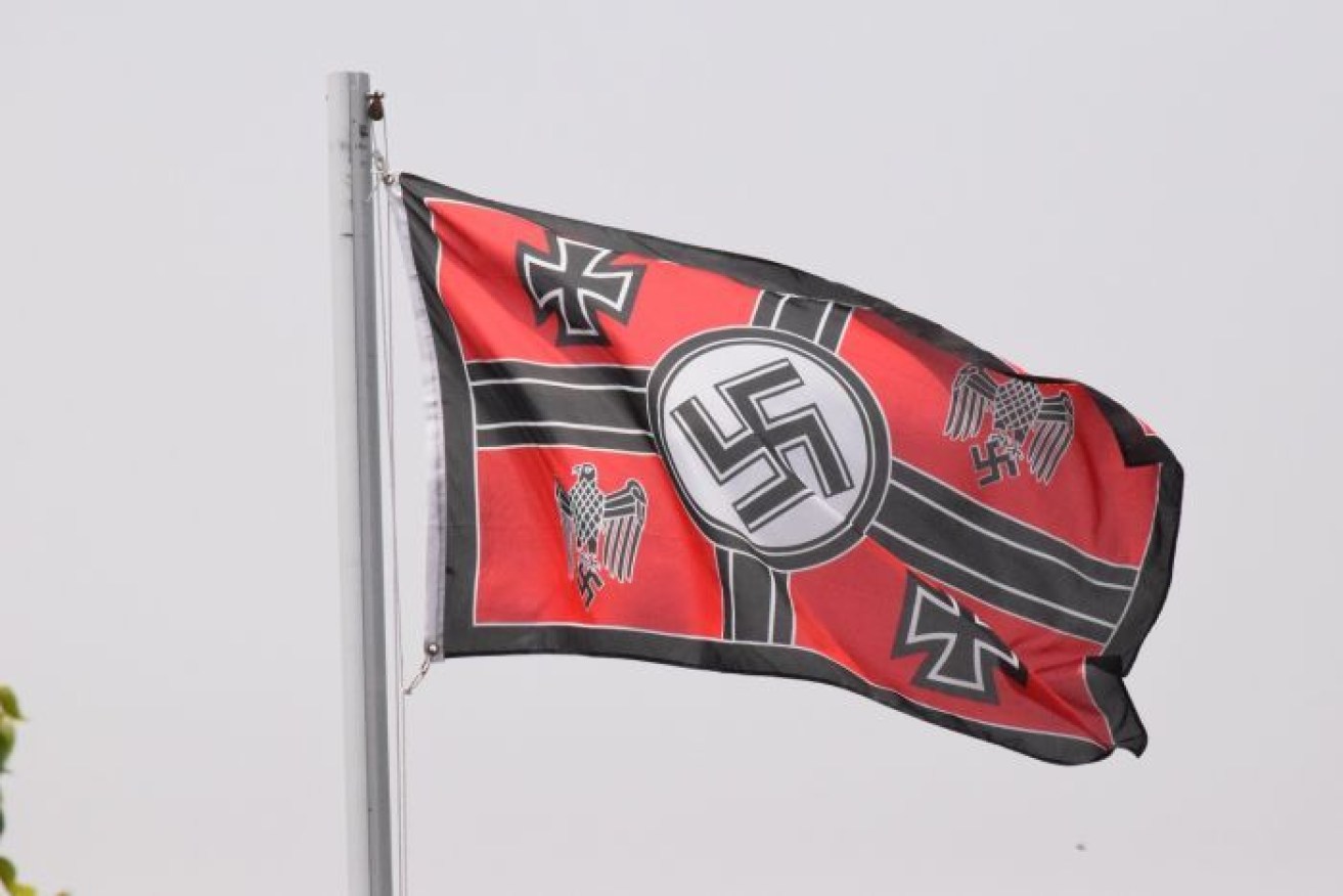 The Nazi flag has prompted condemnation. 