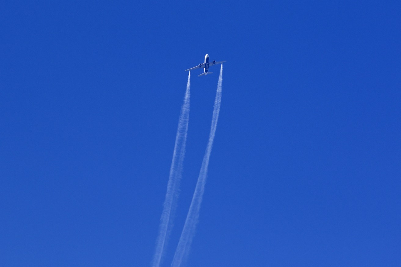 A commercial airliner landing at Los Angeles International airport dumped fuel over a primary school.